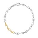 A sterling silver and 18ct yellow gold link bracelet from Georg Jensen's Reflect collection.