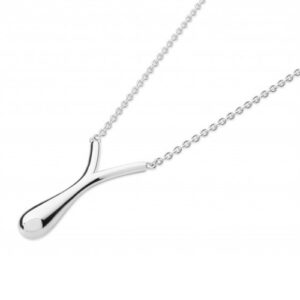 A sterling silver V-Drip pendant and chain by Lucy Quartermaine.