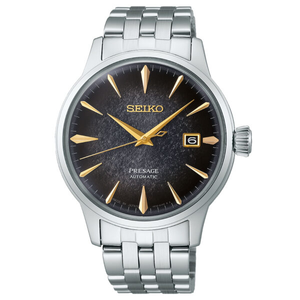 Seiko, Presage Cocktail Time 'Star Bar' Limited Edition with a 40.5mm stainless steel case and bracelet strap featuring a date function and a grey dial.