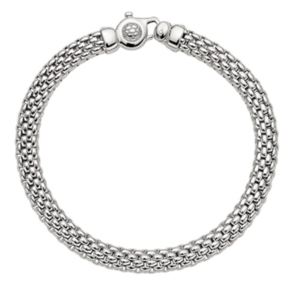 An 18ct white gold bracelet with a single clasp, belonging to FOPE's Vendôme collection.