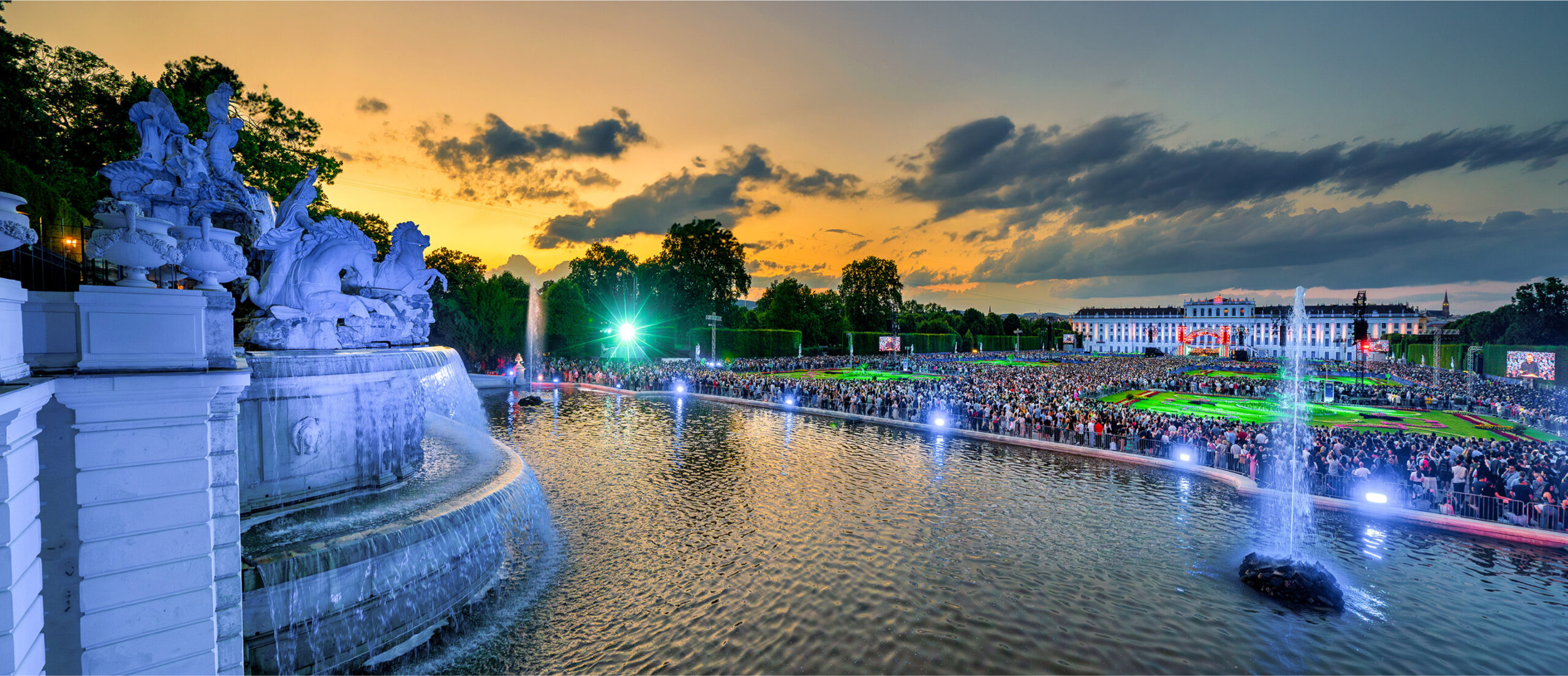 Water feature at Rolex and the Vienna Philharmonic