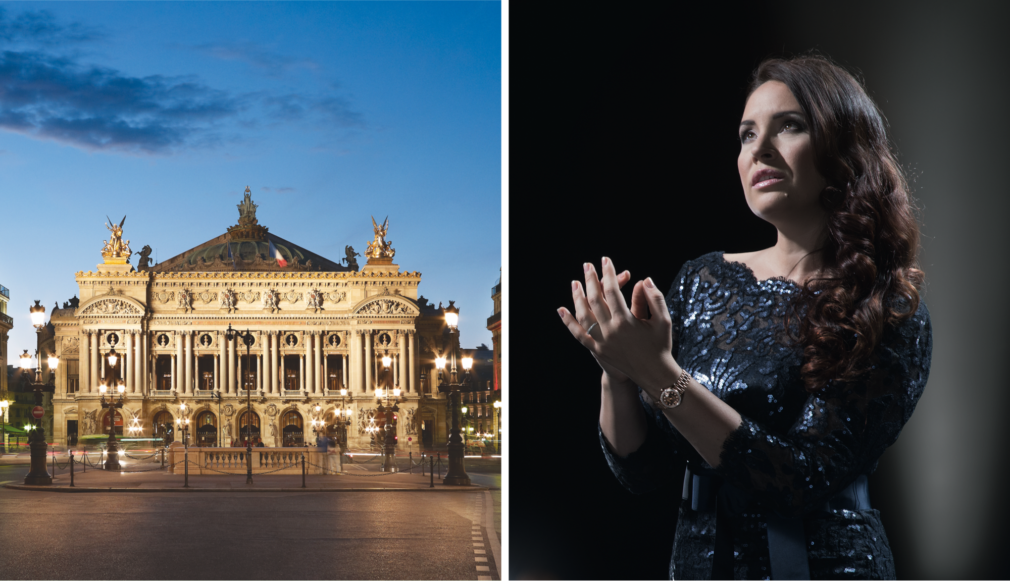 Opera house and singer