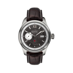 Bremont, Longitude Limited Edition with a 40mm stainless steel case and a brown leather strap featuring a date function, seconds hand and a silver dial.